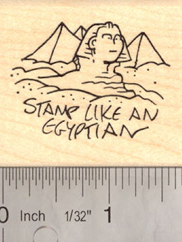 Stamp like an Egyptian Rubber Stamp (Sphinx with pyramids of Giza)
