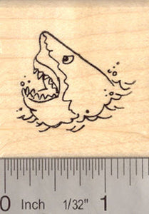 Small Shark Rubber Stamp