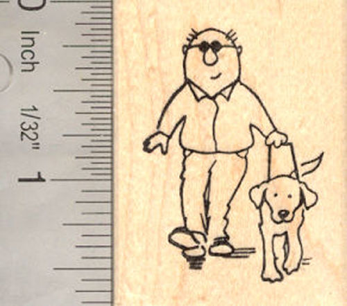 Guide Dog for the Blind or Hearing Impaired Rubber Stamp