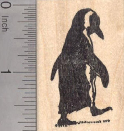 African Penguin Rubber Stamp, AKA Black-footed, Banded Penguin