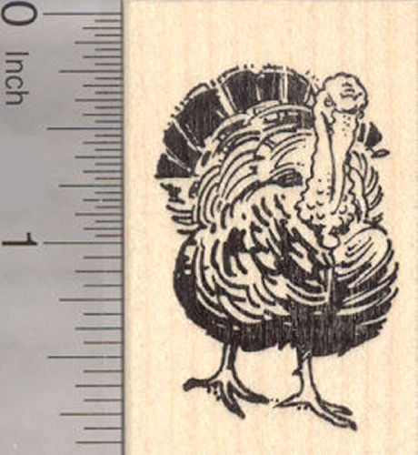 Turkey Rubber Stamp, Wildlife, Thanksgiving