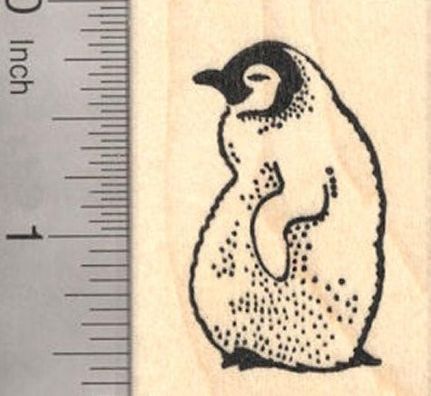 Penguin Chick Rubber Stamp