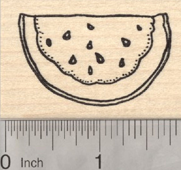 Watermelon Slice Rubber Stamp, Summer Picnic Food