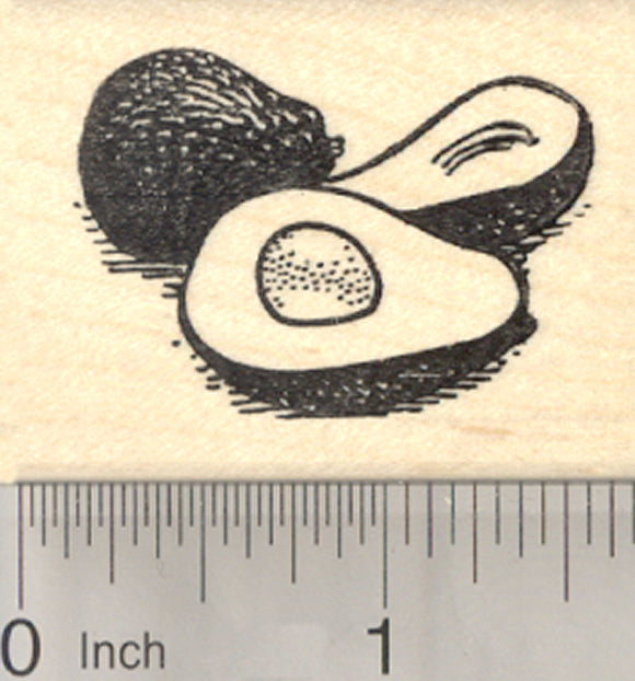 Avocado Rubber Stamp