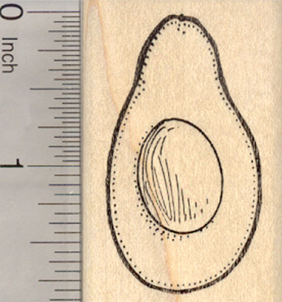 Avocado Rubber Stamp