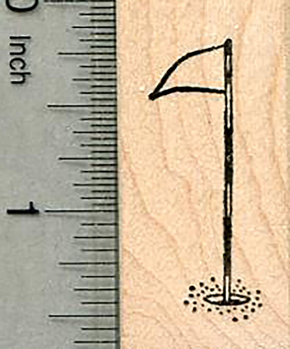 Golf Flag Rubber Stamp, Stick
