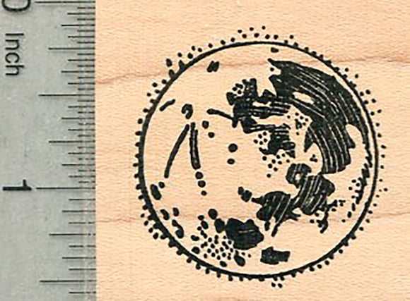 Full Moon Rubber Stamp