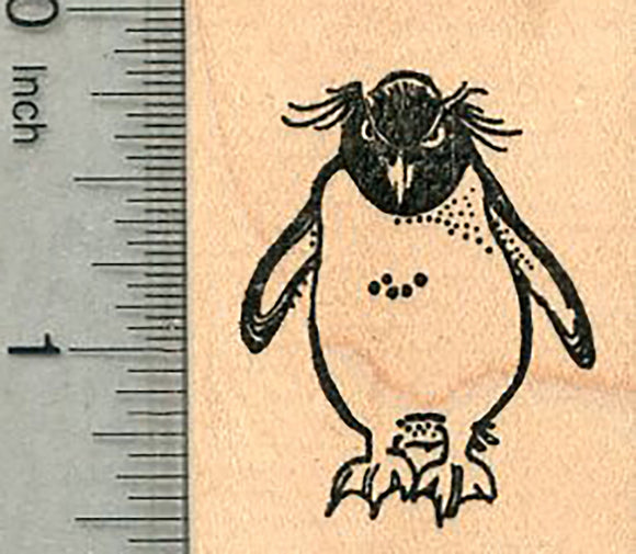Rockhopper Penguin Rubber Stamp