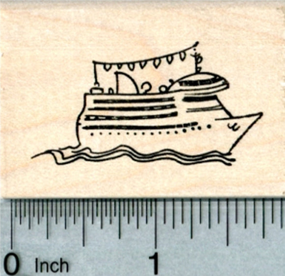 Cruise Ship Rubber Stamp, World Travel Series