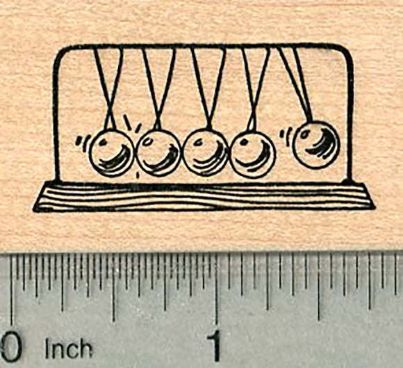 Newton's Cradle Rubber Stamp, Science Series