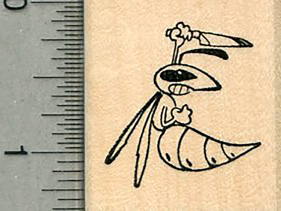 Murder Hornet Rubber Stamp, With knife