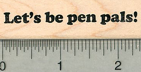 Pen Pals Rubber Stamp, Friendship Series