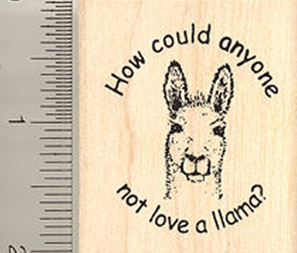How Could Anyone Not Love a Llama? Rubber Stamp