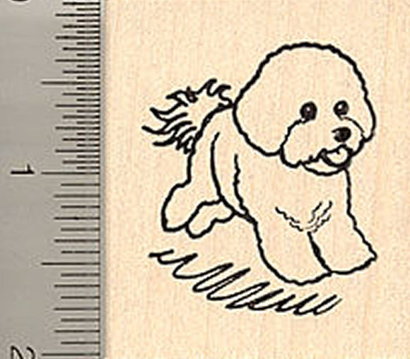 Bichon Frise Dog Rubber Stamp