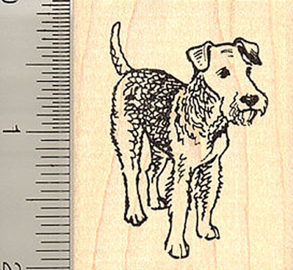 Wire Haired Fox Terrier Dog Rubber Stamp