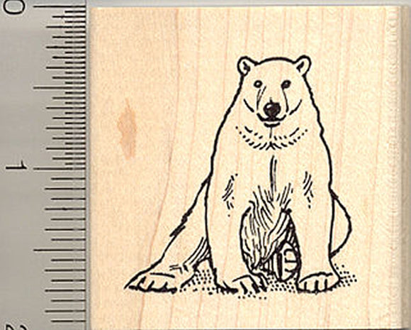 Polar Bear Rubber Stamp