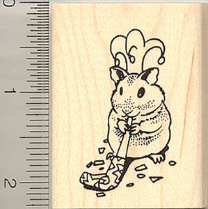 Party Animal (Hamster) Rubber Stamp