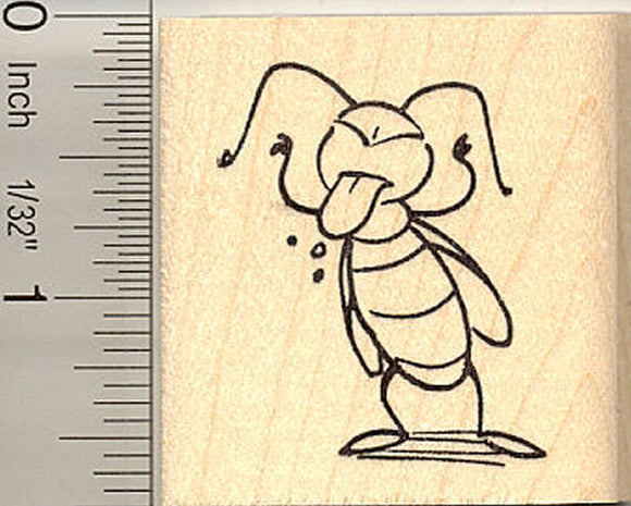 Silly Bug Making Faces Rubber Stamp
