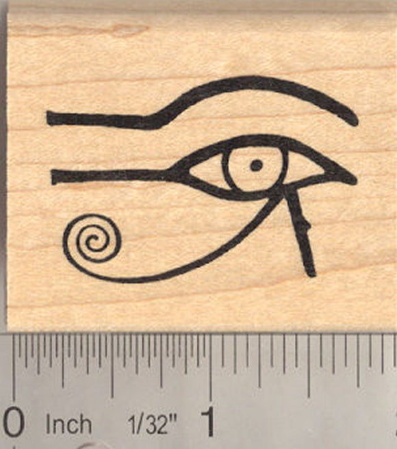 Eye of Horus Egyptian Rubber Stamp, AKA Eye of Ra or Eye of Wedjat (His right eye, on your left if you were facing him)