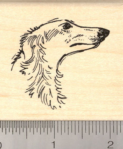 Borzoi Russian Wolf Hound Dog Rubber Stamp