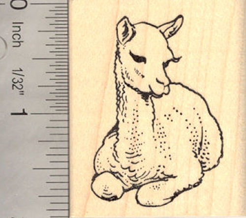 Alpaca Resting Rubber Stamp