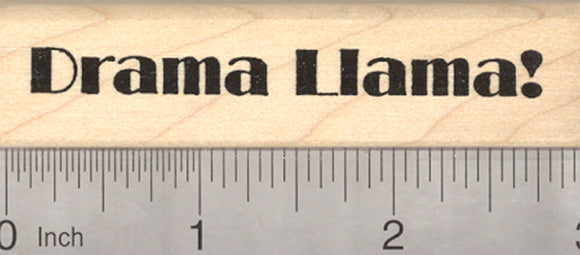 Drama Llama Rubber Stamp
