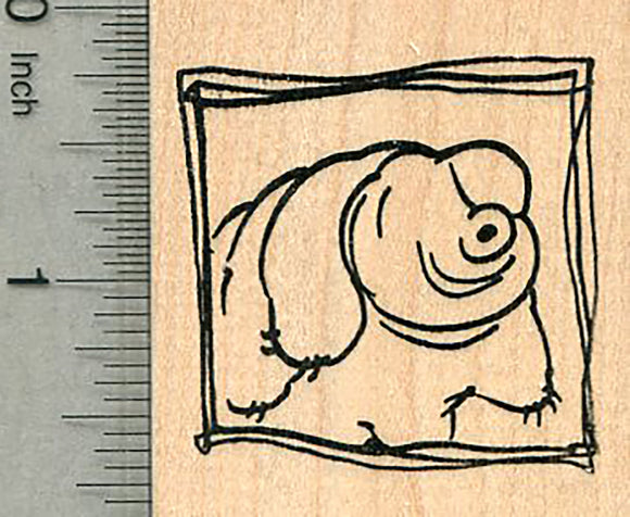 Tardigrade Square Rubber Stamp, Water Bear, Science Series