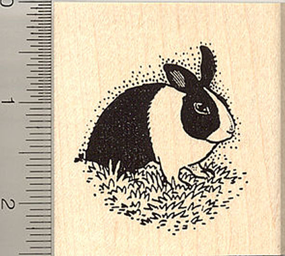 Dutch Bunny Rabbit Rubber Stamp