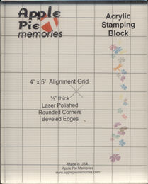Apple Pie Memories Acrylic Stamping Block - 4" x 5"