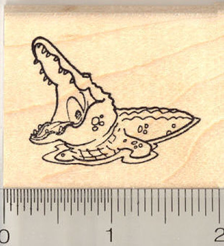 Crocodile Rubber Stamp