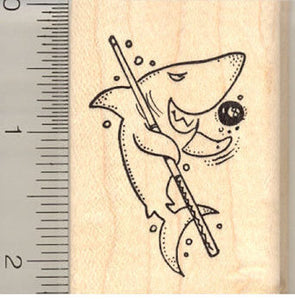 Pool Shark Rubber Stamp