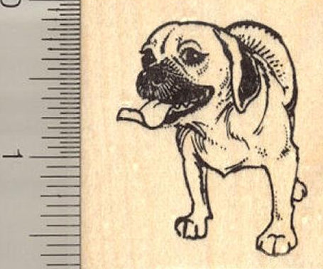 Puggle Dog Rubber Stamp