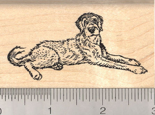 Irish Wolf Hound Dog Rubber Stamp