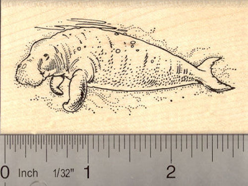 Steller's Sea Cow Rubber Stamp