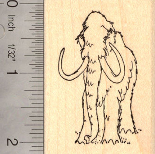 Woolly Mammoth Rubber Stamp, Extinct Wildlife