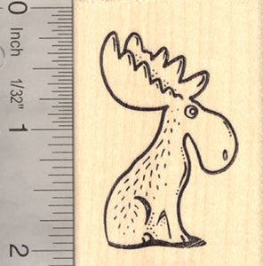 Chocolate Moose Rubber Stamp