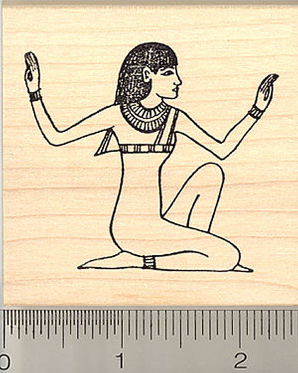 Large Isis Rubber Stamp, Egyptian Goddess