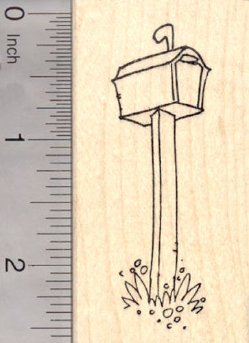 Mail box Rubber Stamp