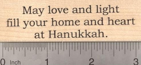Hanukkah Saying Rubber Stamp, Chanukah Festival of Lights