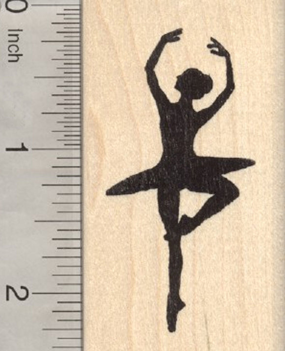 Ballerina Rubber Stamp, Ballet Dancer