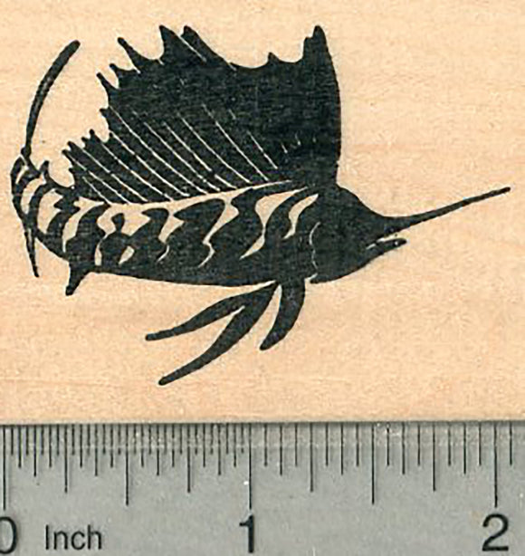Swordfish Rubber Stamp, Broadbill, Billfish, Fish