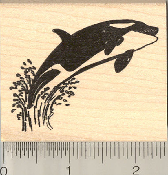 Killer Whale Rubber Stamp, Orca, Blackfish, Toothed