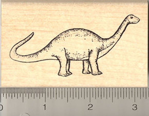 Apatosaurus Dinosaur Rubber Stamp, Brontosaurus, Sauropod, Jurassic