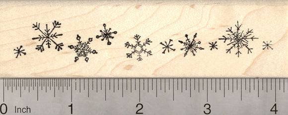Snowflake Rubber Stamp, Snow Flake Cluster, Holiday Season