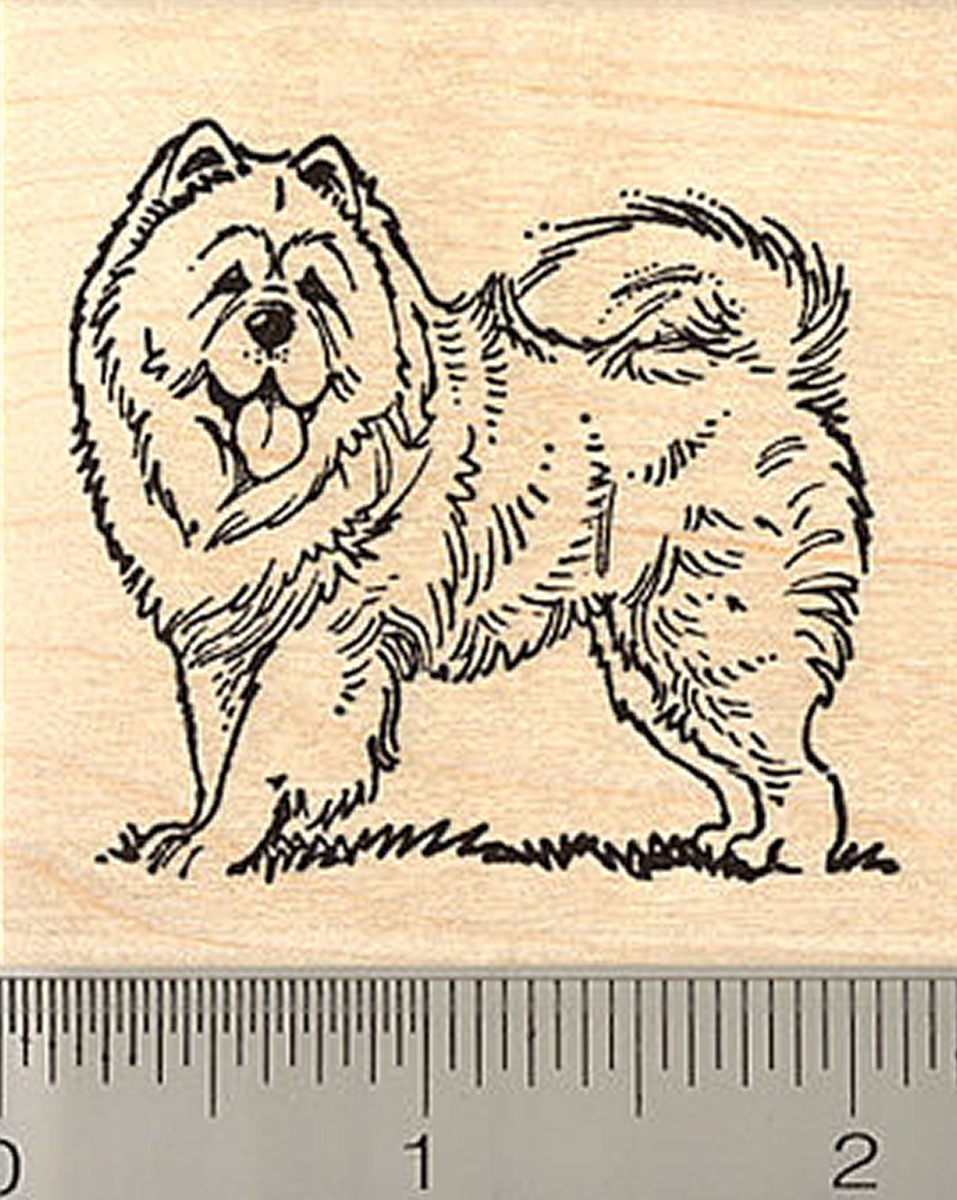 Chow Chow Dog Rubber Stamp – RubberHedgehog Rubber Stamps