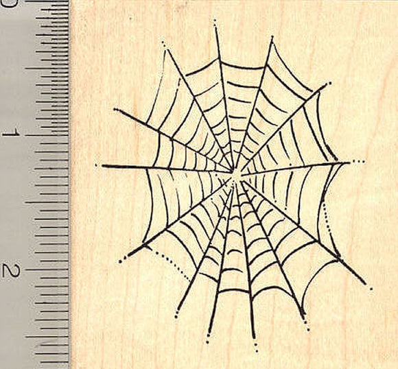 Spider Web Rubber Stamp