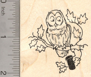 Geocaching Rubber Stamp, Micro cache with Owl