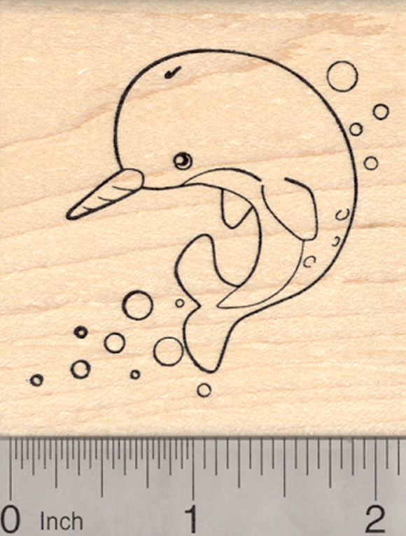 Narwhal Rubber Stamp, Toothed Whale