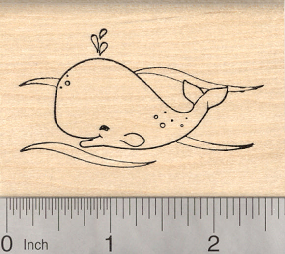Whale Rubber Stamp, Marine Wildlife