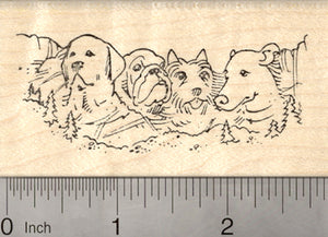 Mt. Ruffmore Dog Rubber Stamp, Labrador Retriever, Bulldog, Terrier, Greyhound